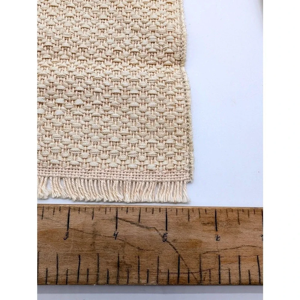 1:12 Miniature Dollhouse Rugs Set of 2 Woven Fringe Farmhouse Country Minimalist